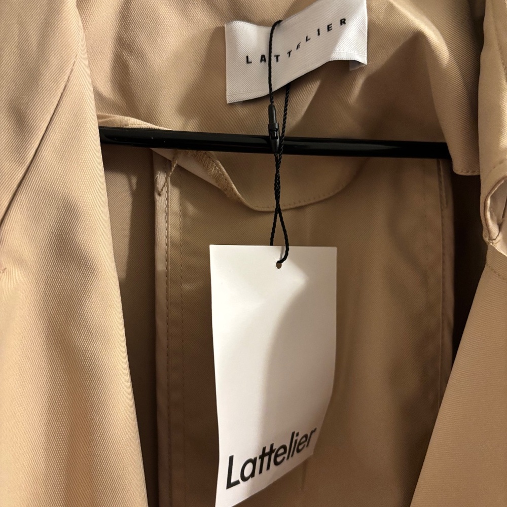 Lattelier Oversized Belted Trench Coat Camel Color - Picture 2 of 5